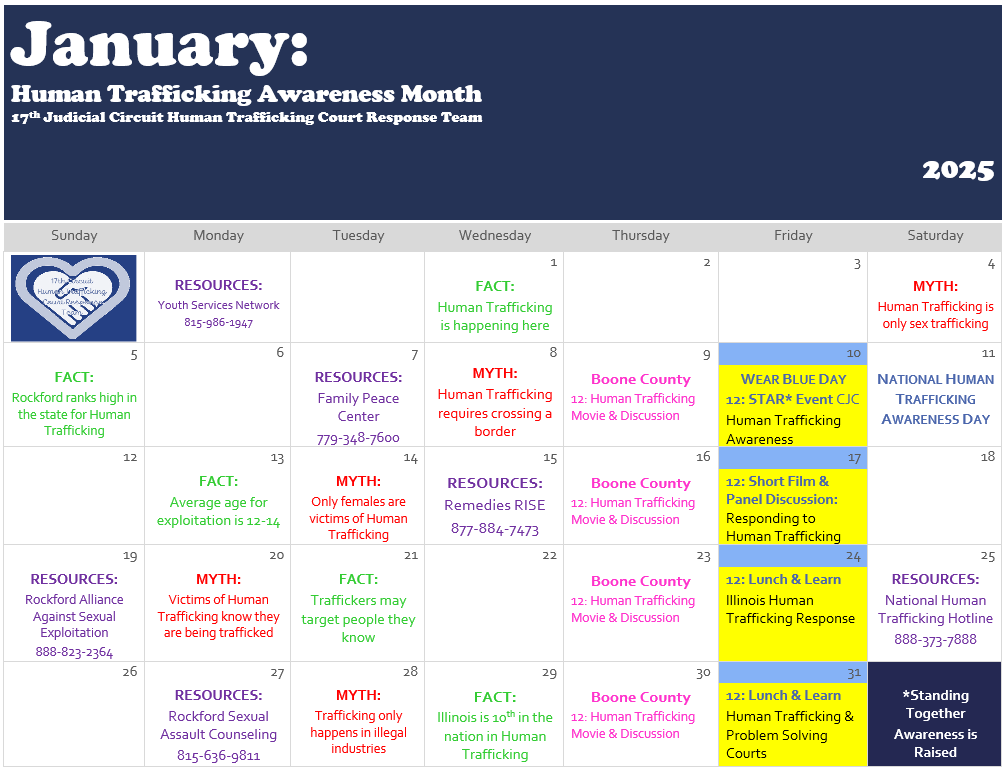 HTCRT January 2025 Calendar