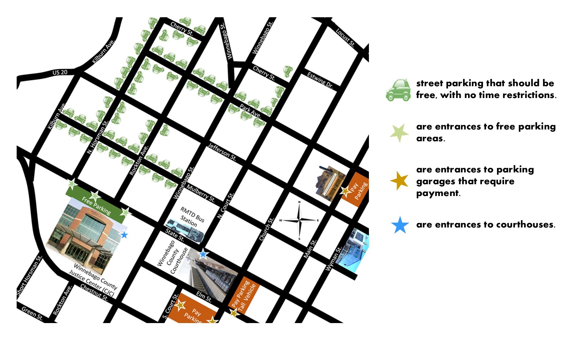 Jury Parking Map